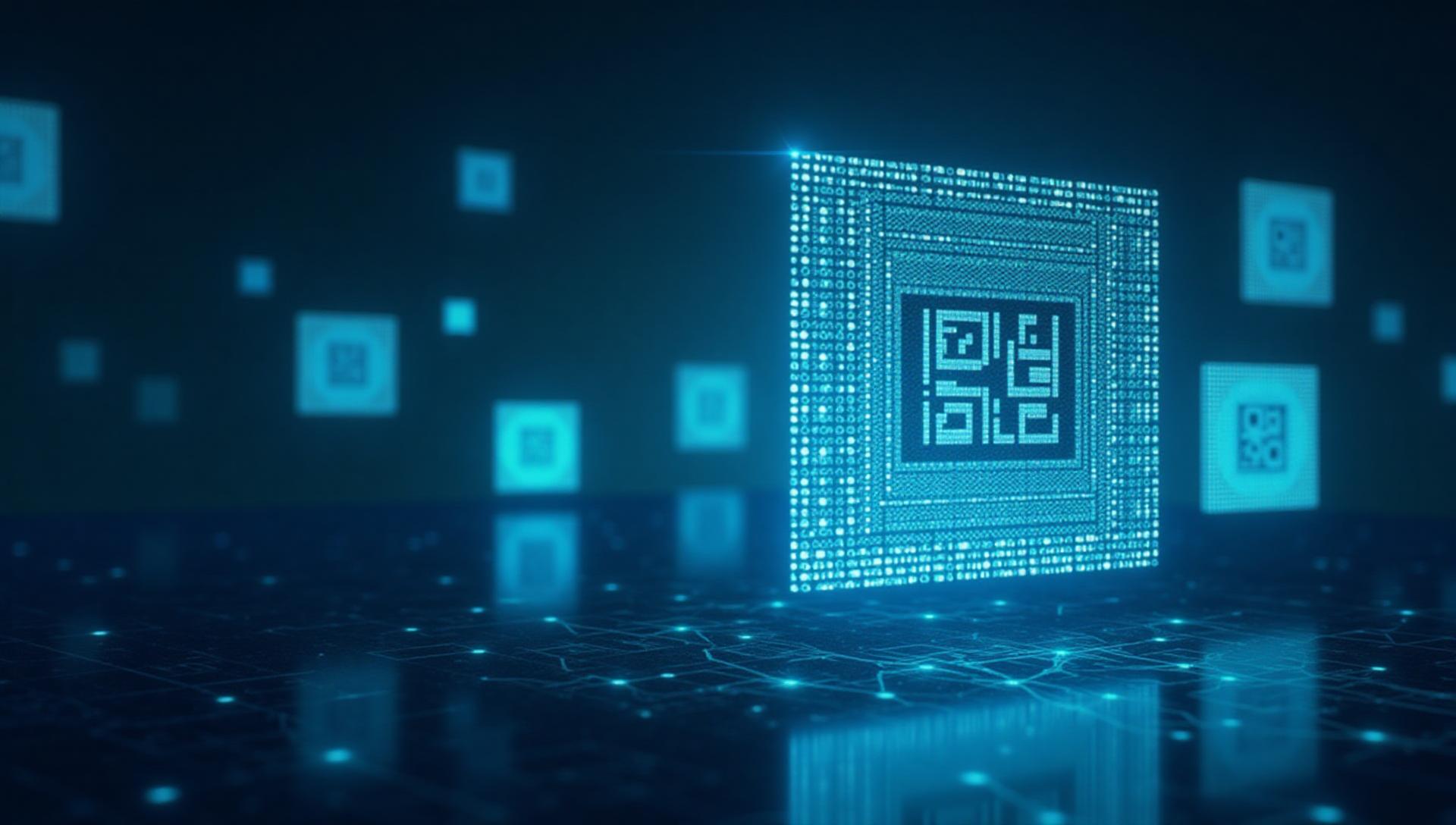Digital QR technology background